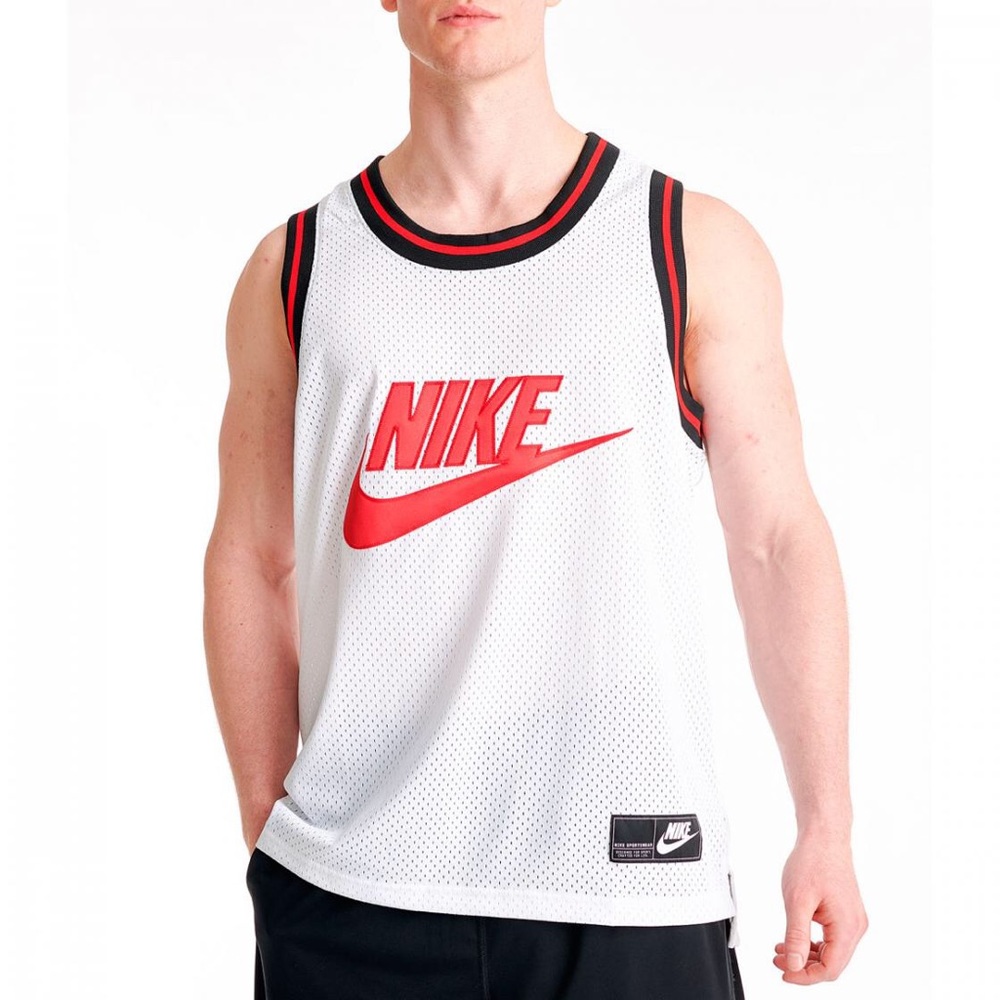 Nike Sportswear Statement Mesh Jersey Tank White